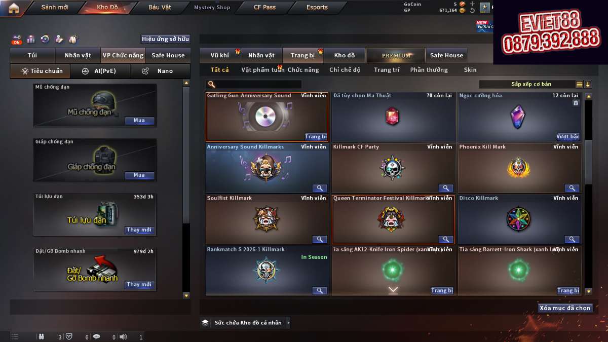 shop acc cf uy tin gia re